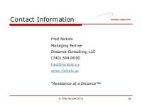 Distance consulting, llc - "assistance at a distance"