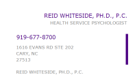 Reid whiteside, ph.d., p.c.