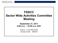 Financial services sector coordinating council (fsscc)
