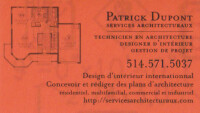 Patrick dupont sercvices architecturaux
