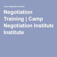 Camp negotiation institute